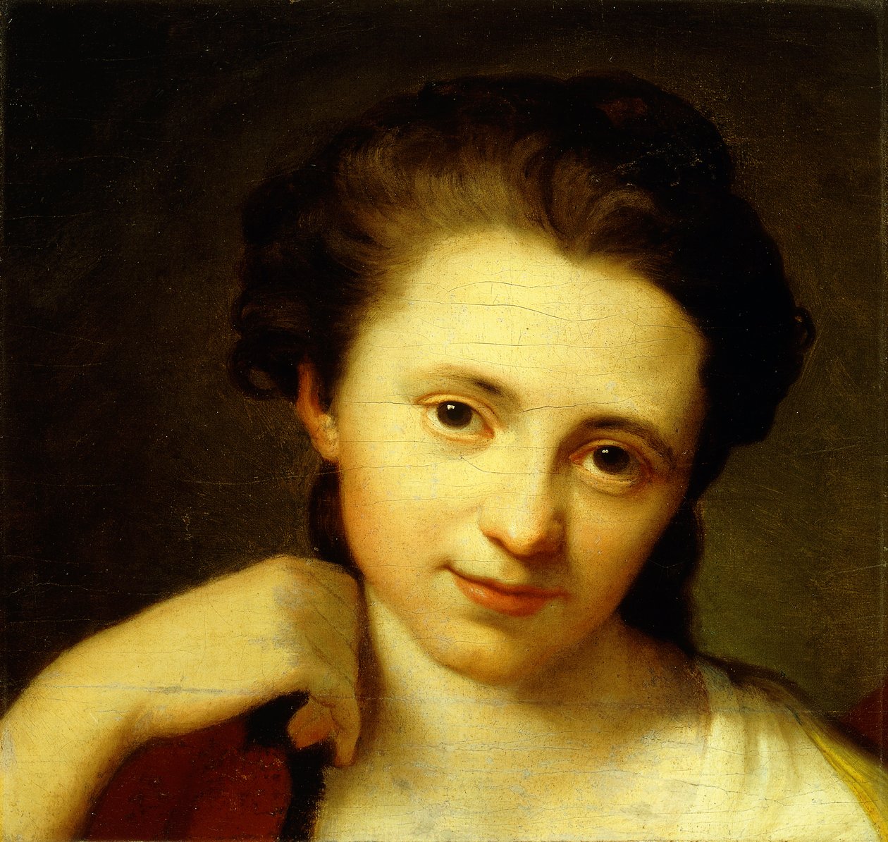 Retrato de Angelica Kauffmann, comprimento do busto de Anton von Maron