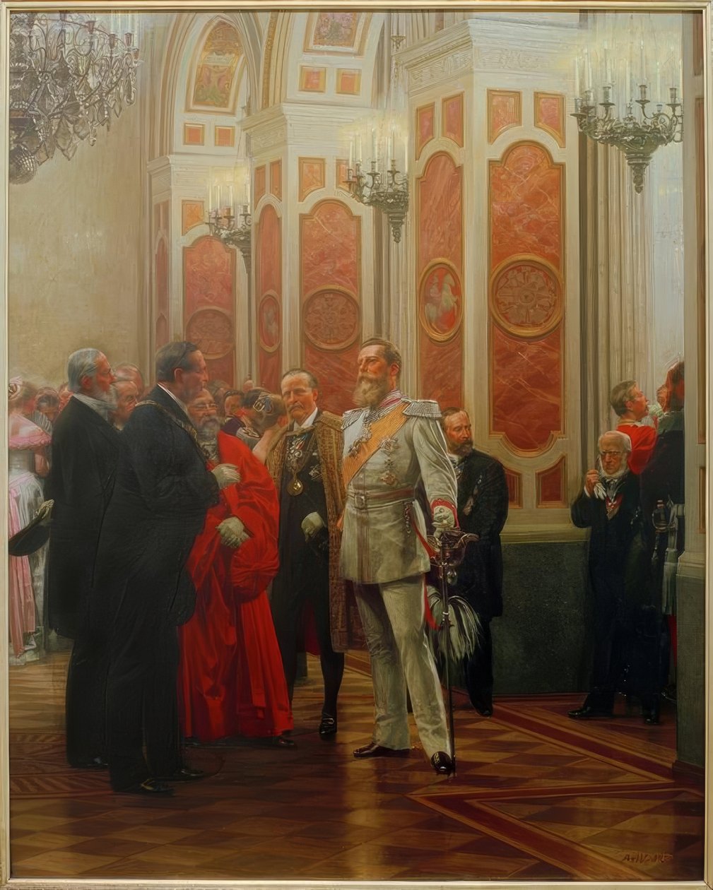 Frederico III. em Hofball - Werner de Anton Alexander von Werner