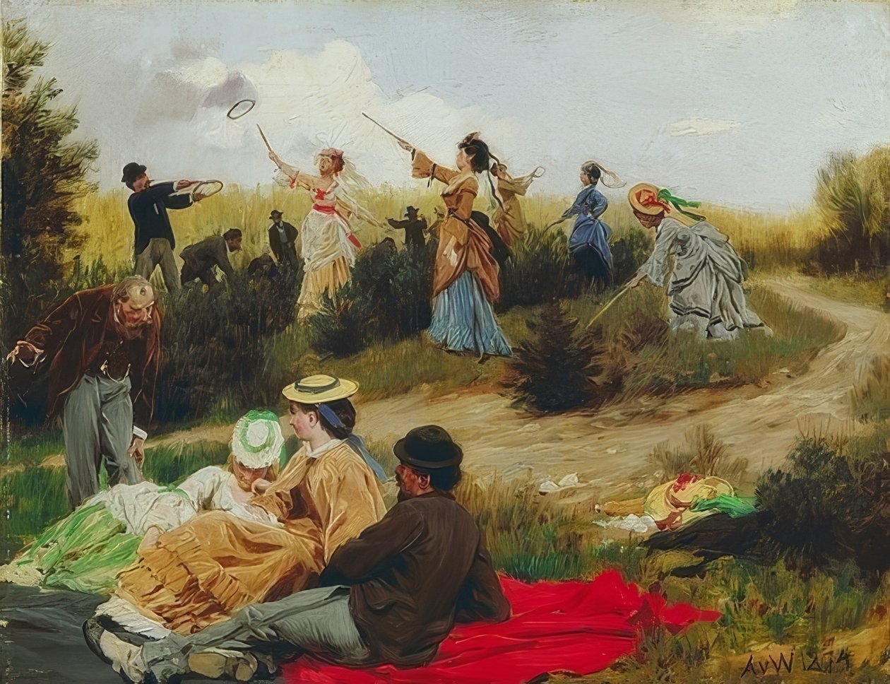 Listras em uma excursão de domingo. 1874 de Anton Alexander von Werner
