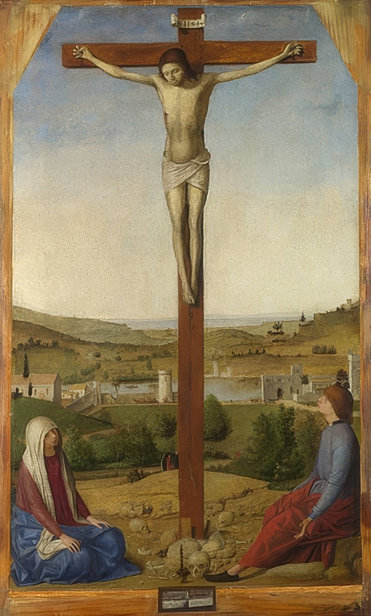 A crucificação de Cristo. 1475 de Antonello da Messina