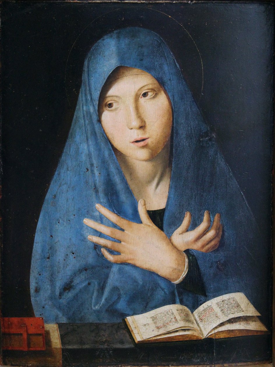 Alemão: Mary of the Annunciation Virgin Annunciate de Antonello da Messina