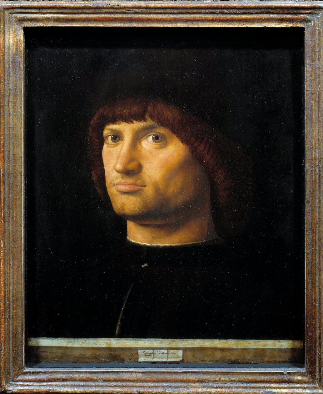 Retrato de homem denominado Condottiere ”” ”” Quadro de Antonello da Messina de Antonello da Messina