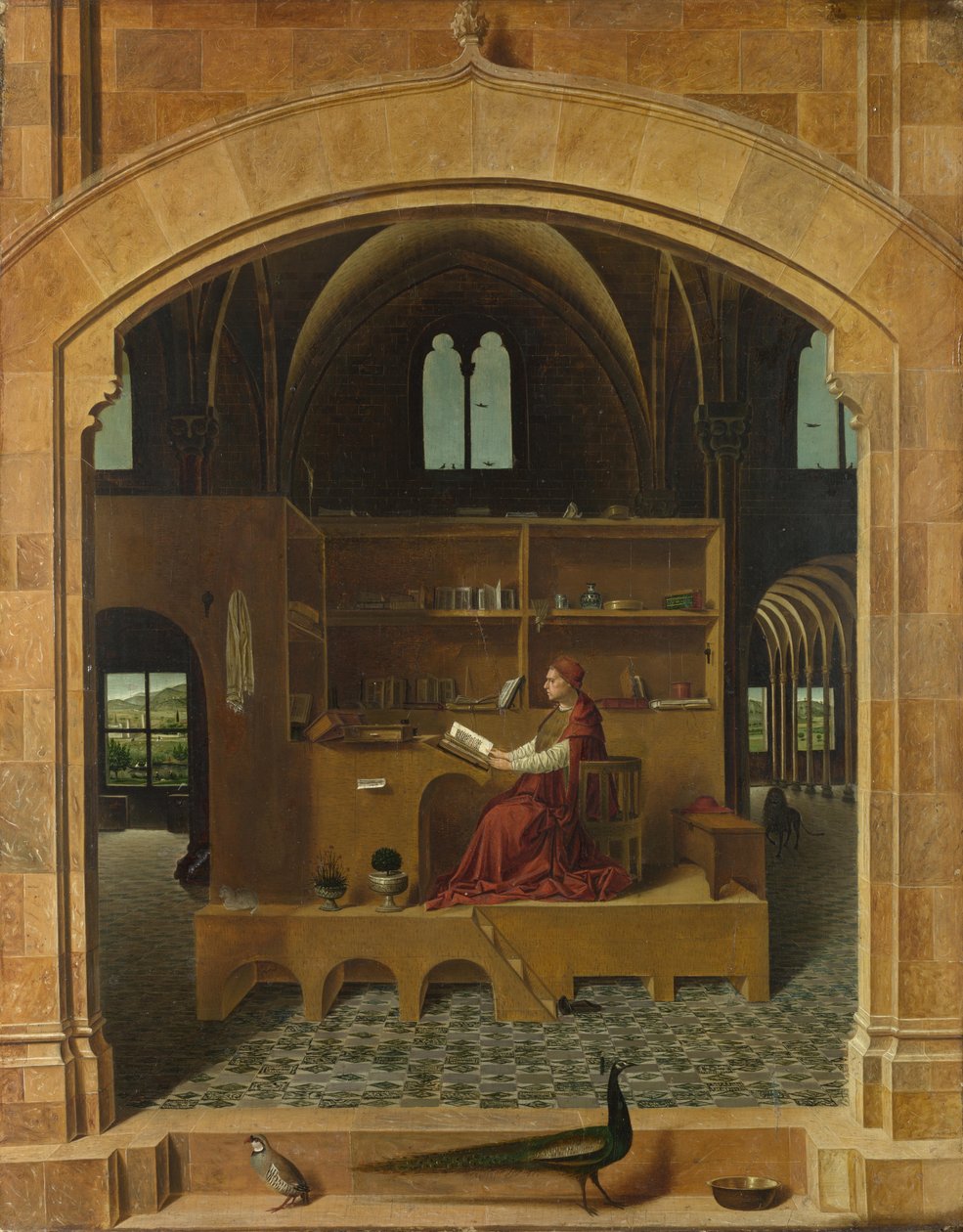 São Jerônimo em seu Estudo, ca 1475 de Antonello da Messina