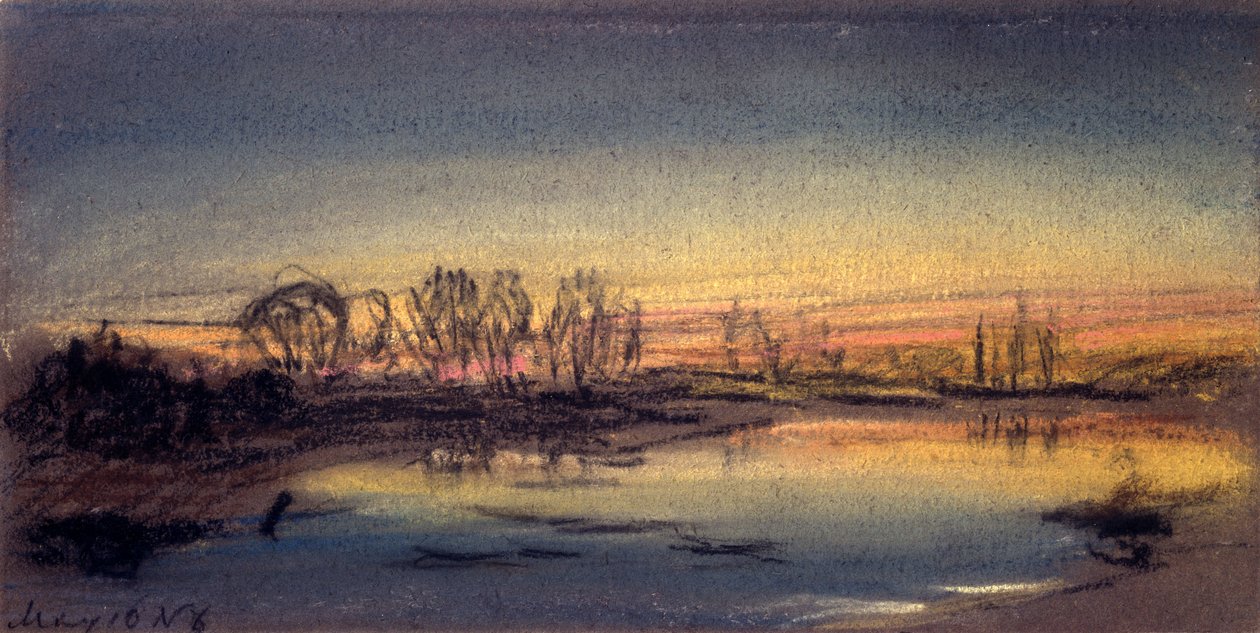 Pôr-do-sol, Maio de 1884 de Frederick (attr. to) Barnard