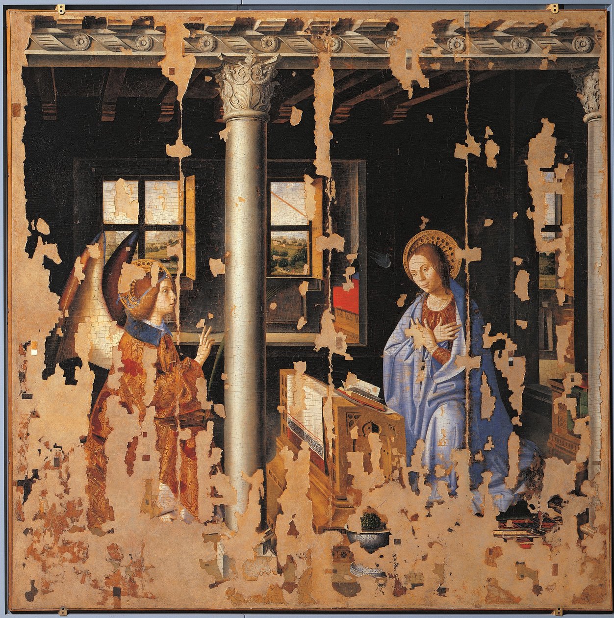 A Anunciação, Fragmento de Antonello da Messina