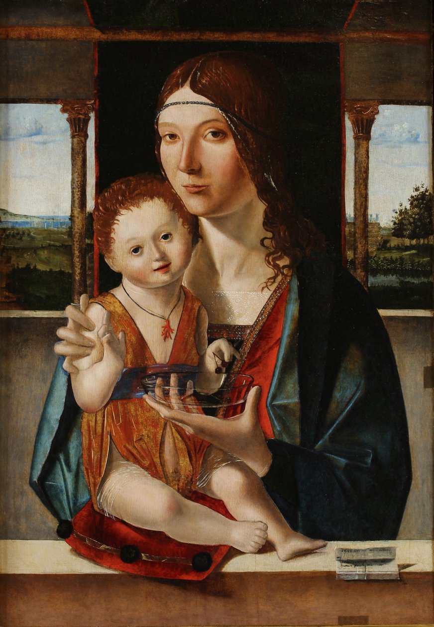 A Virgem e o Menino, 1480. de Antonello da Messina