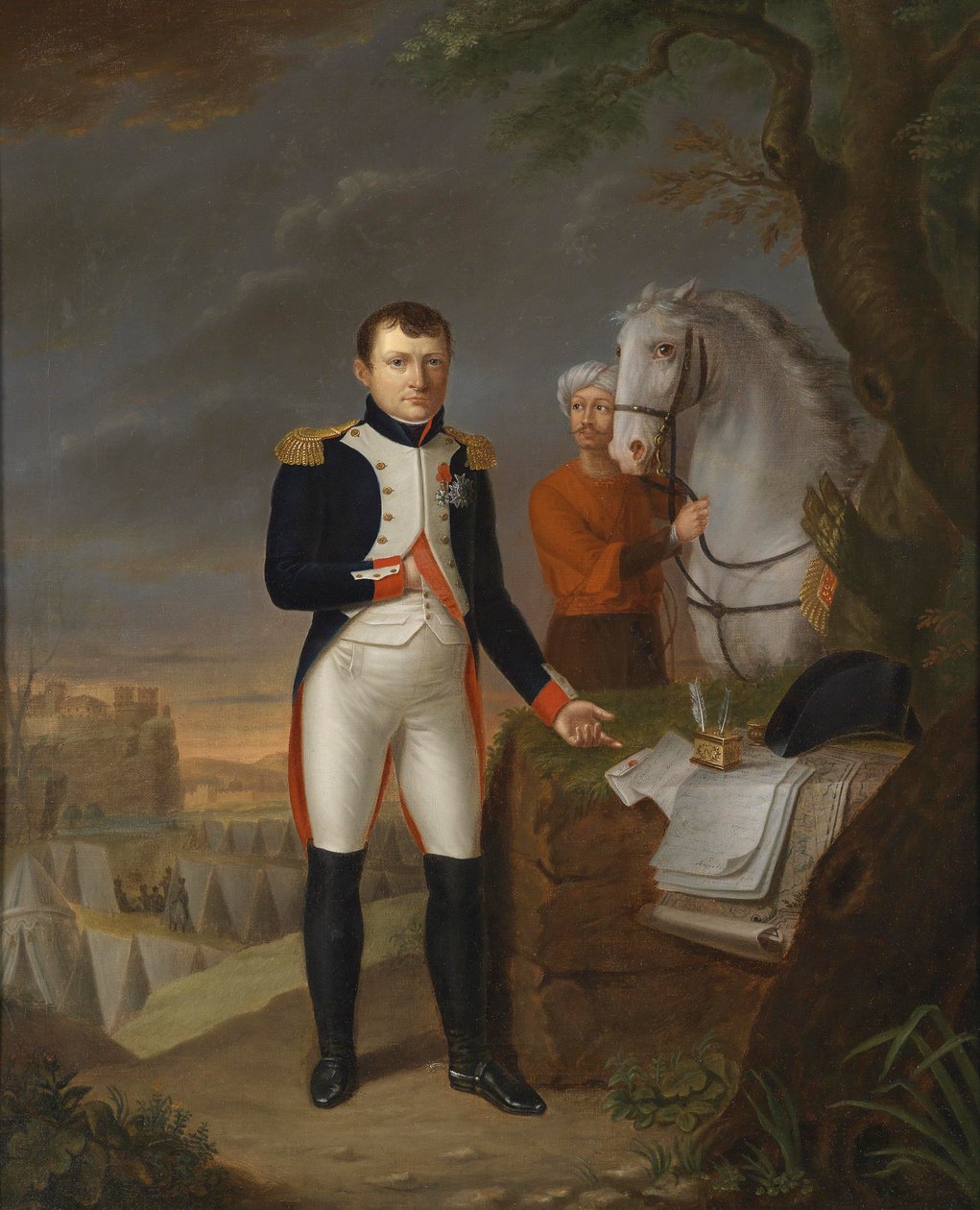 Napoleão na noite após a batalha de Ebelsberg, 3.-4. Maio de 1809 de Antoni Jan Blank