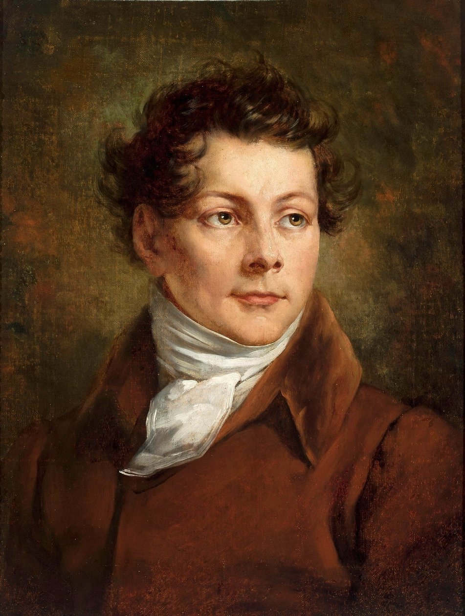 Retrato de Karol Brodowski, irmão do artista de Antoni Brodowski