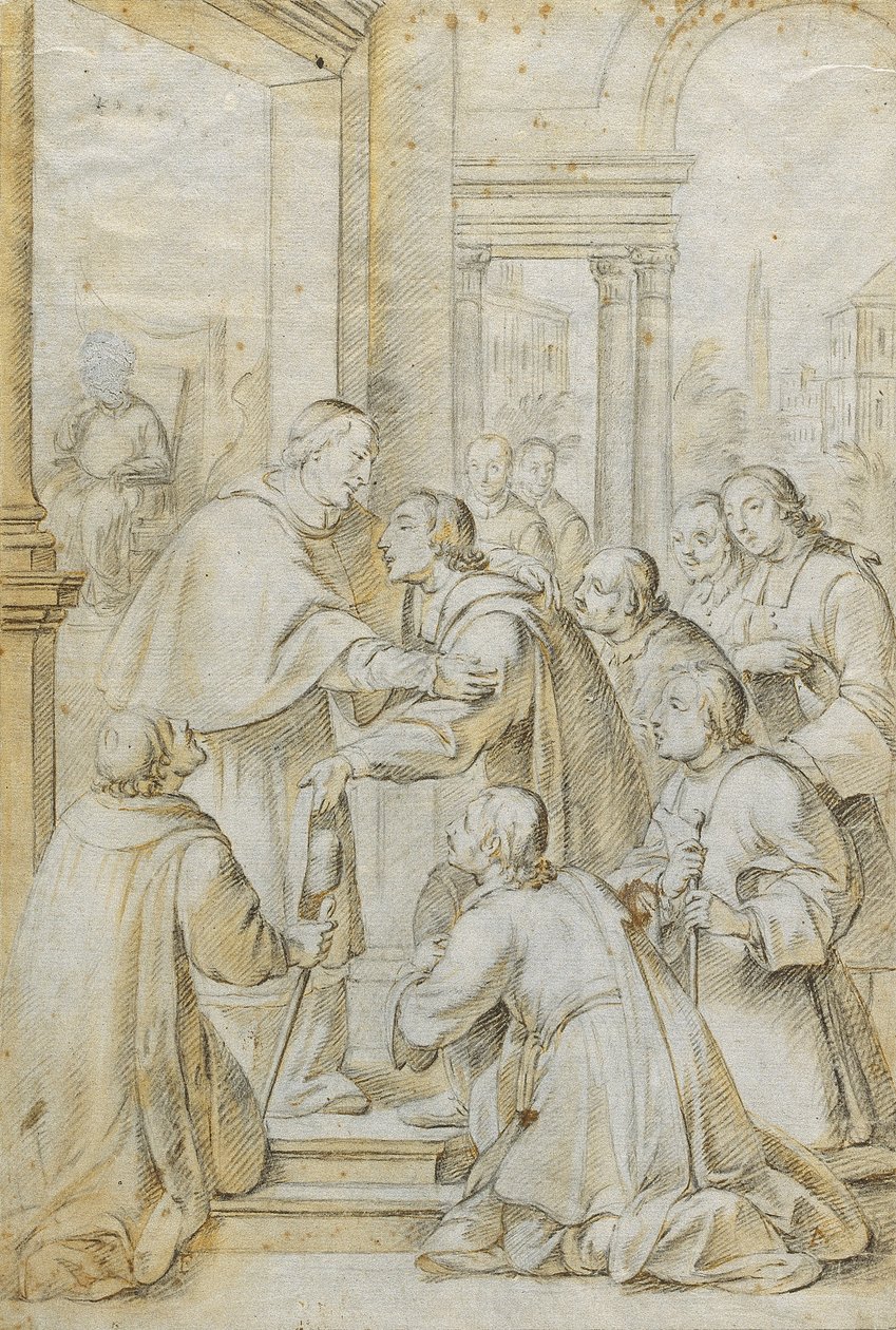 São Bruno encontra o bispo Hugh de Colônia de Antoni Viladomat