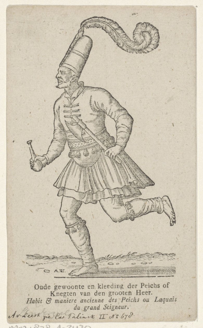 Homem em Vestido Oriental
Antigo costume e traje do Peicha ou Knaves of the Great Lord (título sobre o objecto) de Antoni van Leest