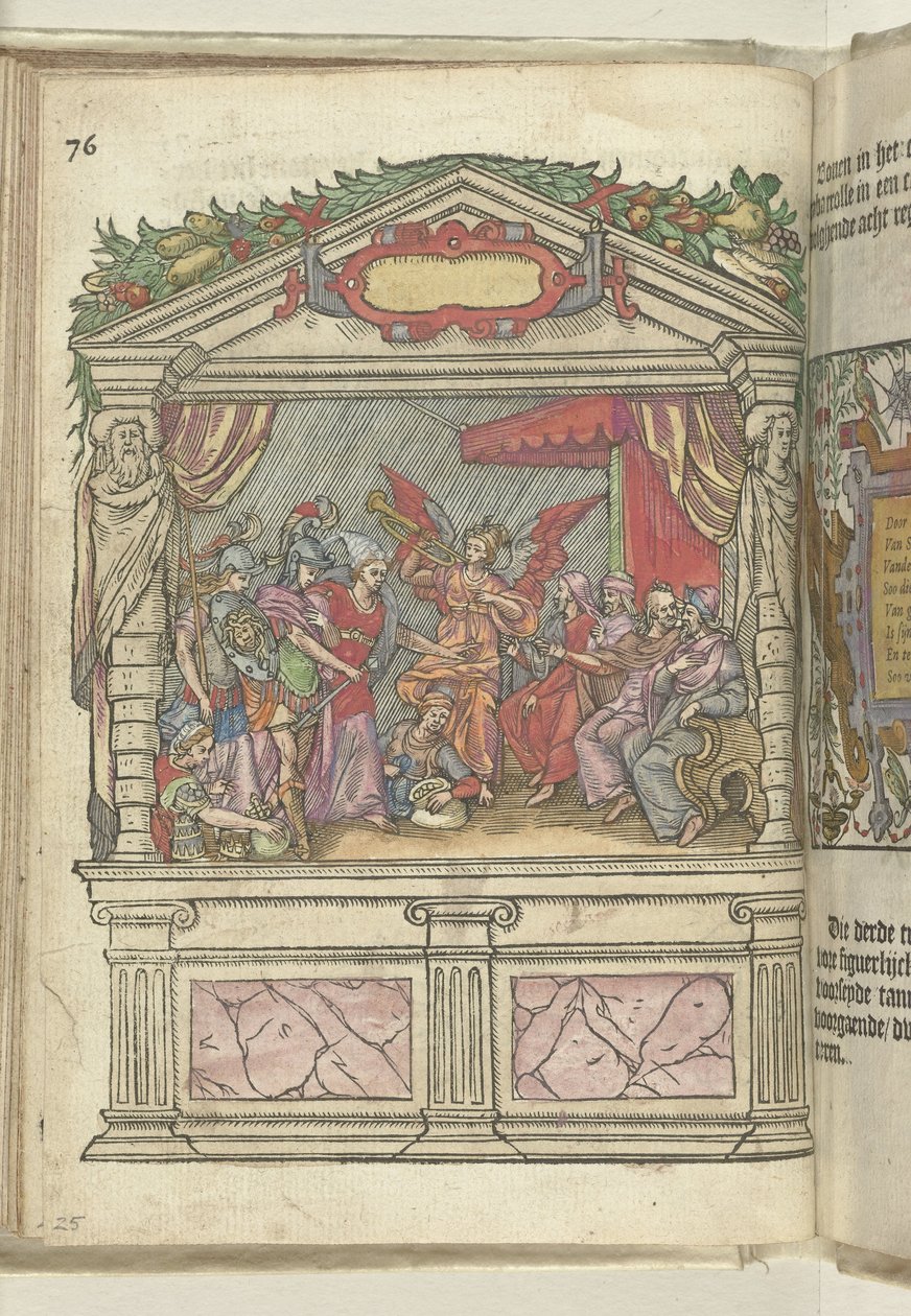 Palco com actuação alegórica no Grand Place, 1578 de Antoni van Leest