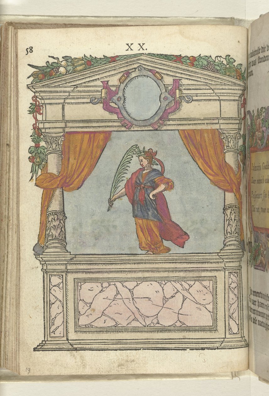 Palco com a Personificação da Vitória (Palmaris), 1578 de Antoni van Leest