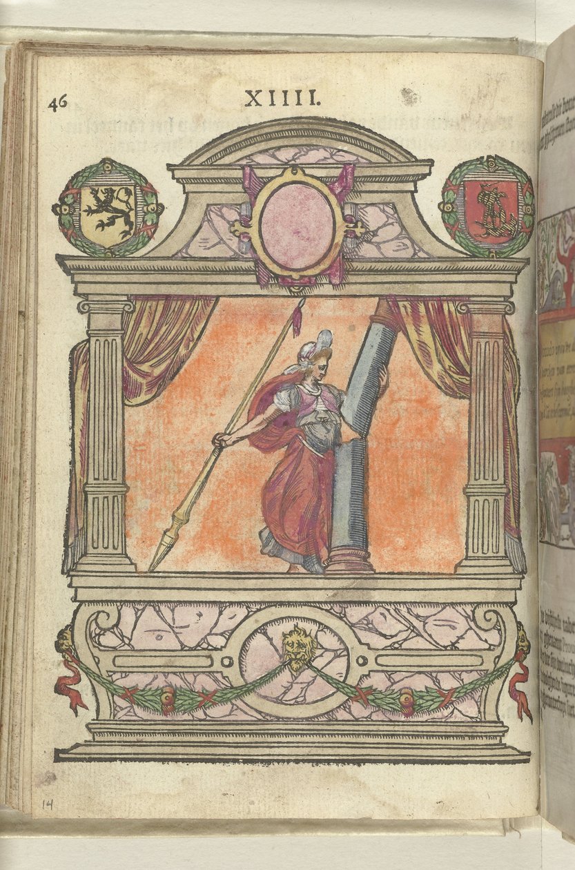 Etapa com personificação da Força (Fortitudo), 1578 de Antoni van Leest