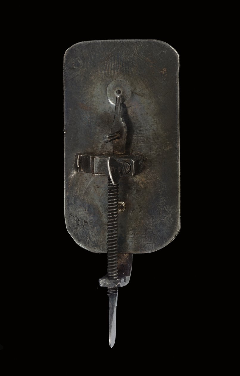 Microscópio, c.1690 (prata e vidro) (ver também 1121456-9) de Antoni van Leeuwenhoek
