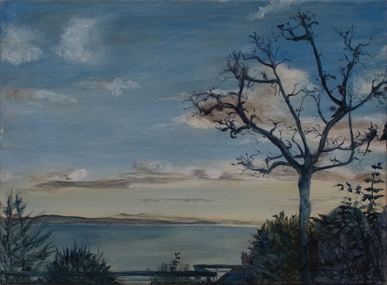 Ditcheat Hill, Somerset, 2019 (óleo sobre tela) de Antonia Myatt