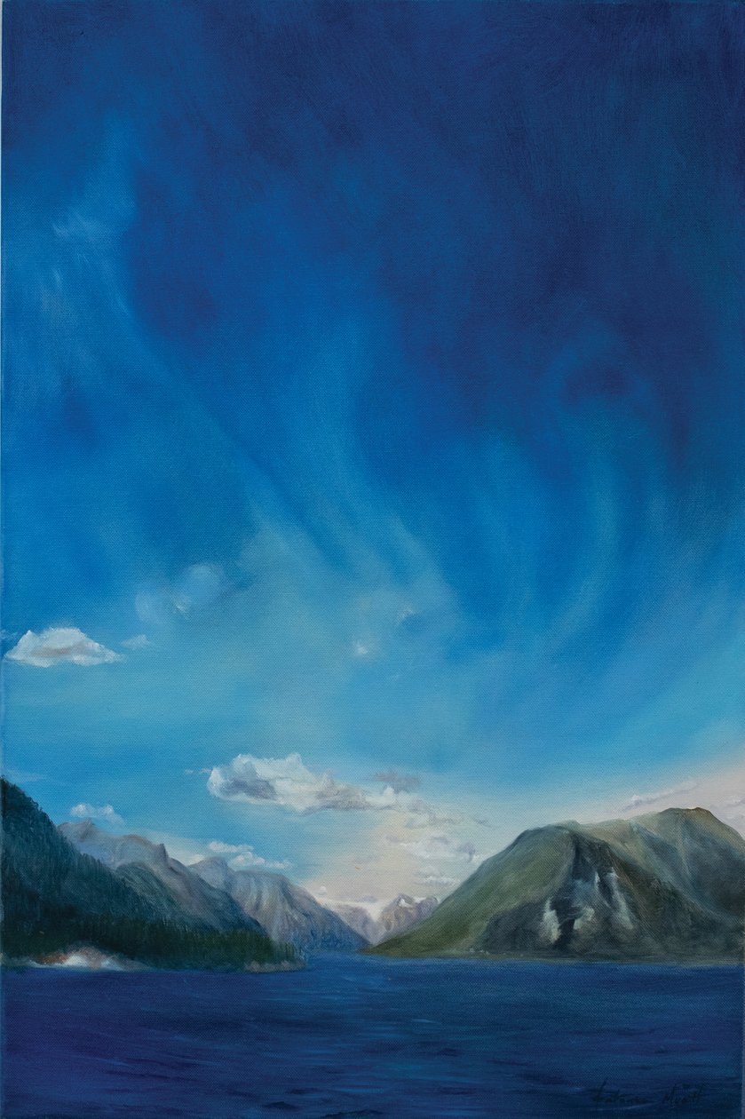 Fiordes da Noruega, 2011 (óleo sobre tela) de Antonia Myatt