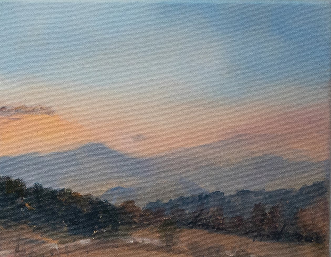 Colinas de Itália, 2018 (óleo sobre tela) de Antonia Myatt