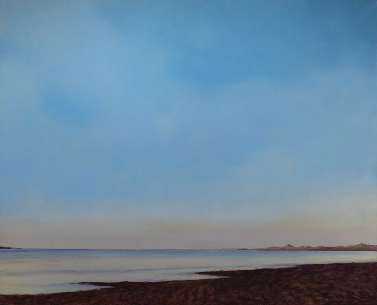 Instow Beach, Tide going out, c.2008 (óleo sobre tela) de Antonia Myatt