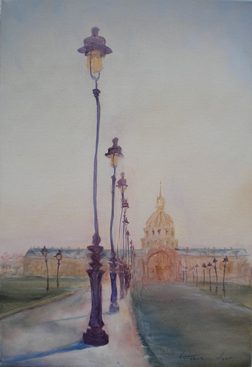 Poste de luz na frente da Igreja Dome, 2010 de Antonia Myatt