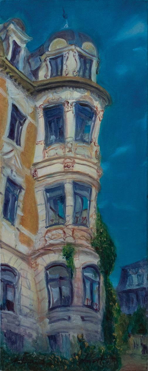 Oslo, A casa do vaso, 2012 (óleo sobre tela) de Antonia Myatt
