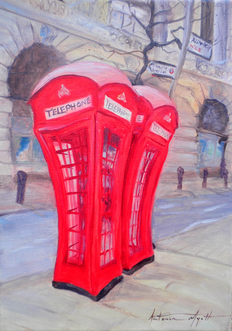 Telefone vermelho de Antonia Myatt