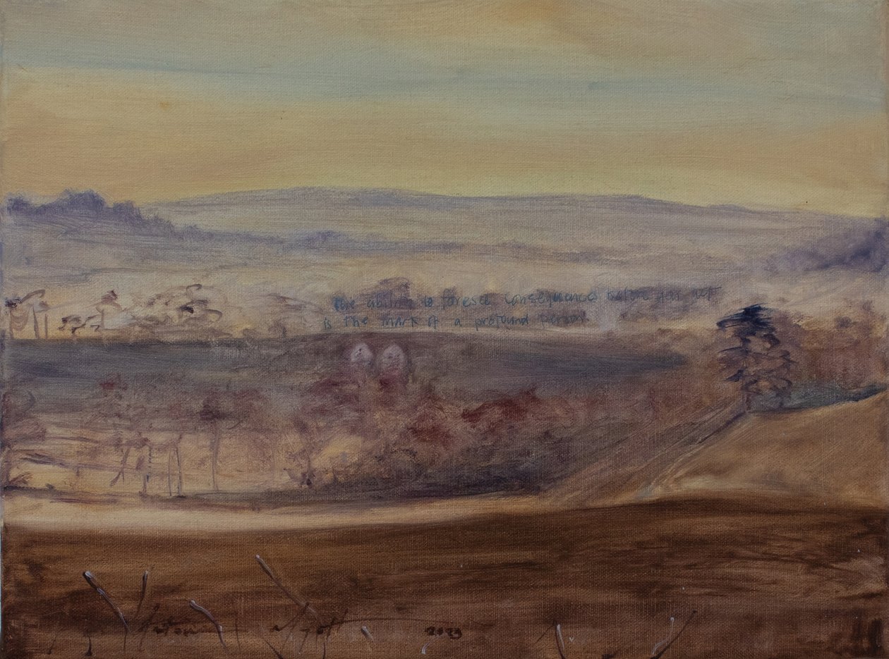 Seven eye bridge Somerton, 2023 (óleo sobre tela) de Antonia Myatt