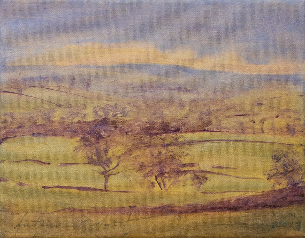 Árvores de Somerset, 2023 (óleo sobre tela) de Antonia Myatt