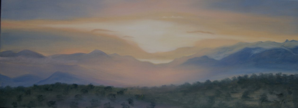 Nascer do sol sobre a Sierra Nevada, 2014 de Antonia Myatt