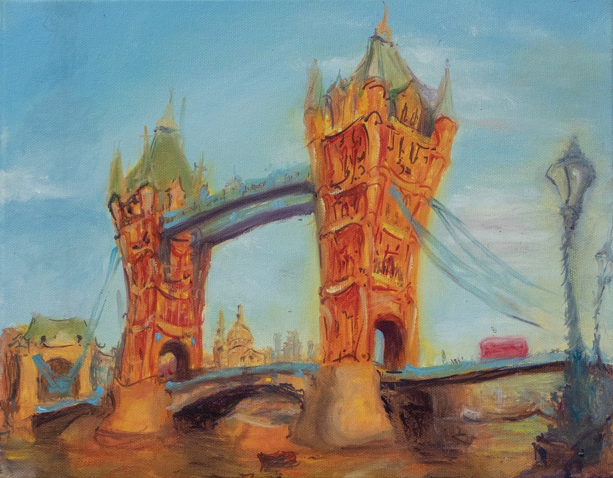 Ponte da torre, estudo, 2019 (óleo sobre tela) de Antonia Myatt