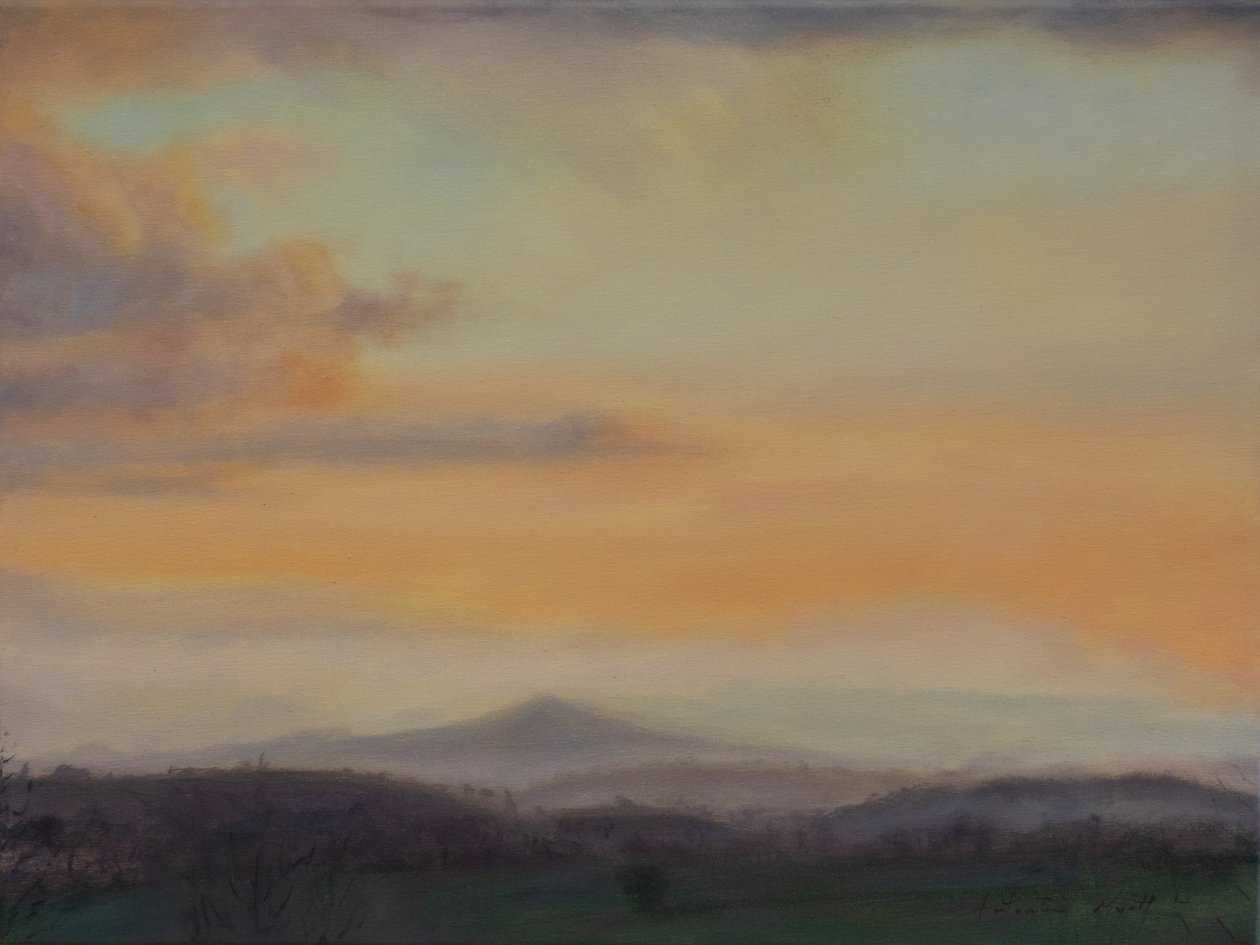 Welsh Mountains, 2022 (óleo sobre tela) de Antonia Myatt