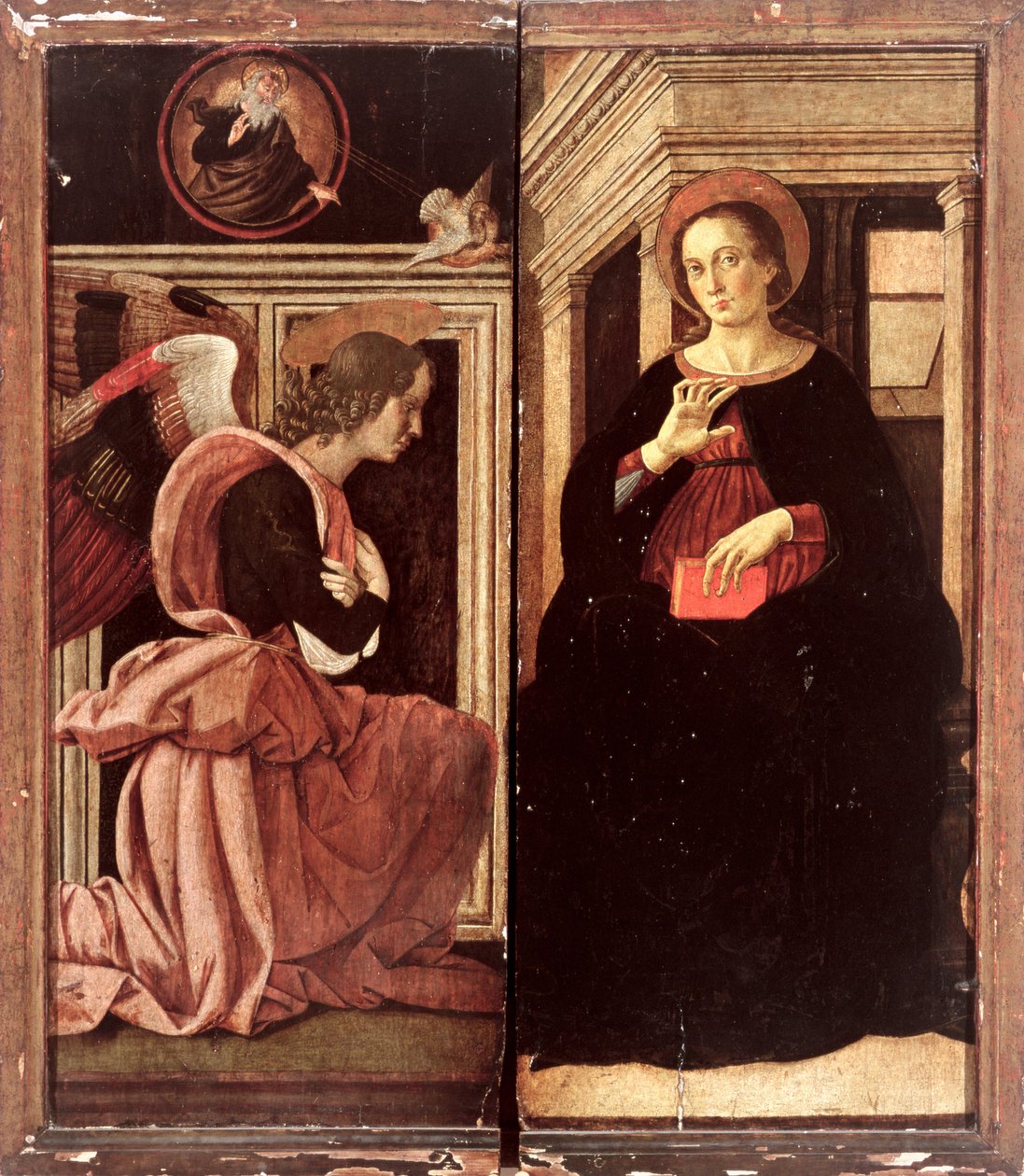 Anunciação (tempera no painel) de Antoniazzo Romano