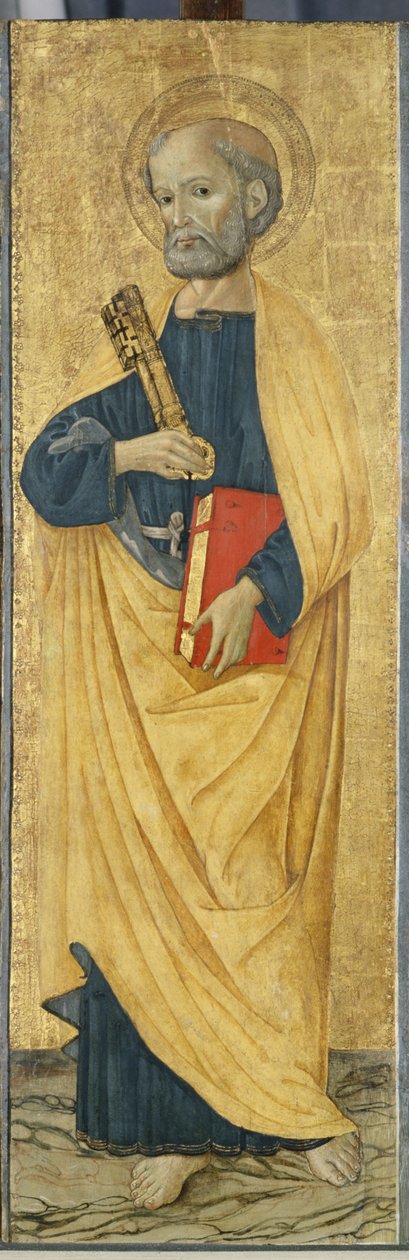 O apóstolo Pedro, c.1500 (têmpera sobre madeira de choupo) de Antoniazzo Romano