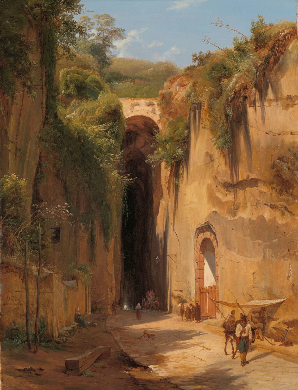 A Gruta de Posillipo em Nápoles
A Gruta de Posillipo perto de Nápoles de Antonie Sminck Pitloo