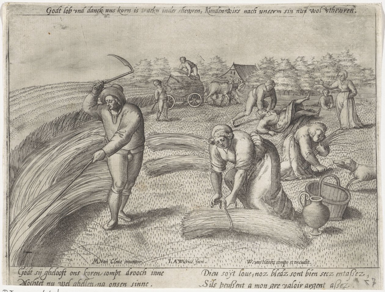 A colheita Grão crescente (título da série) de Antonie Wierix (II) (possibly)