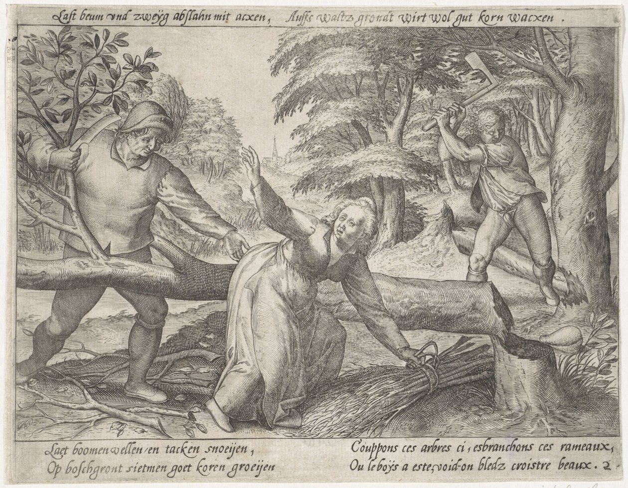 Desbravar a floresta
Grão em crescimento (título da série) de Antonie Wierix (II) (possibly)