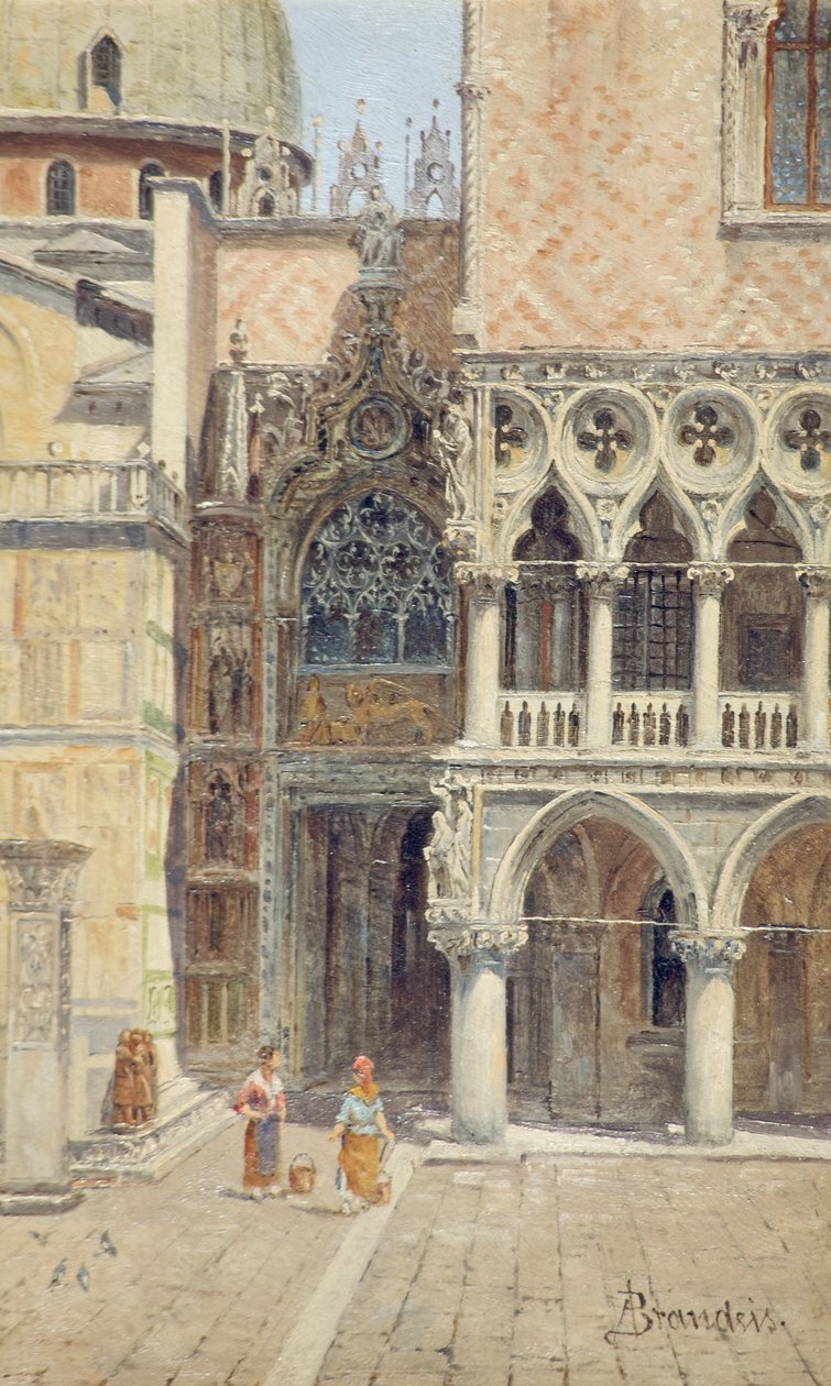 Porta do Palácio Ducal, Veneza, Itália, c.1895-1920 de Antonietta Brandeis