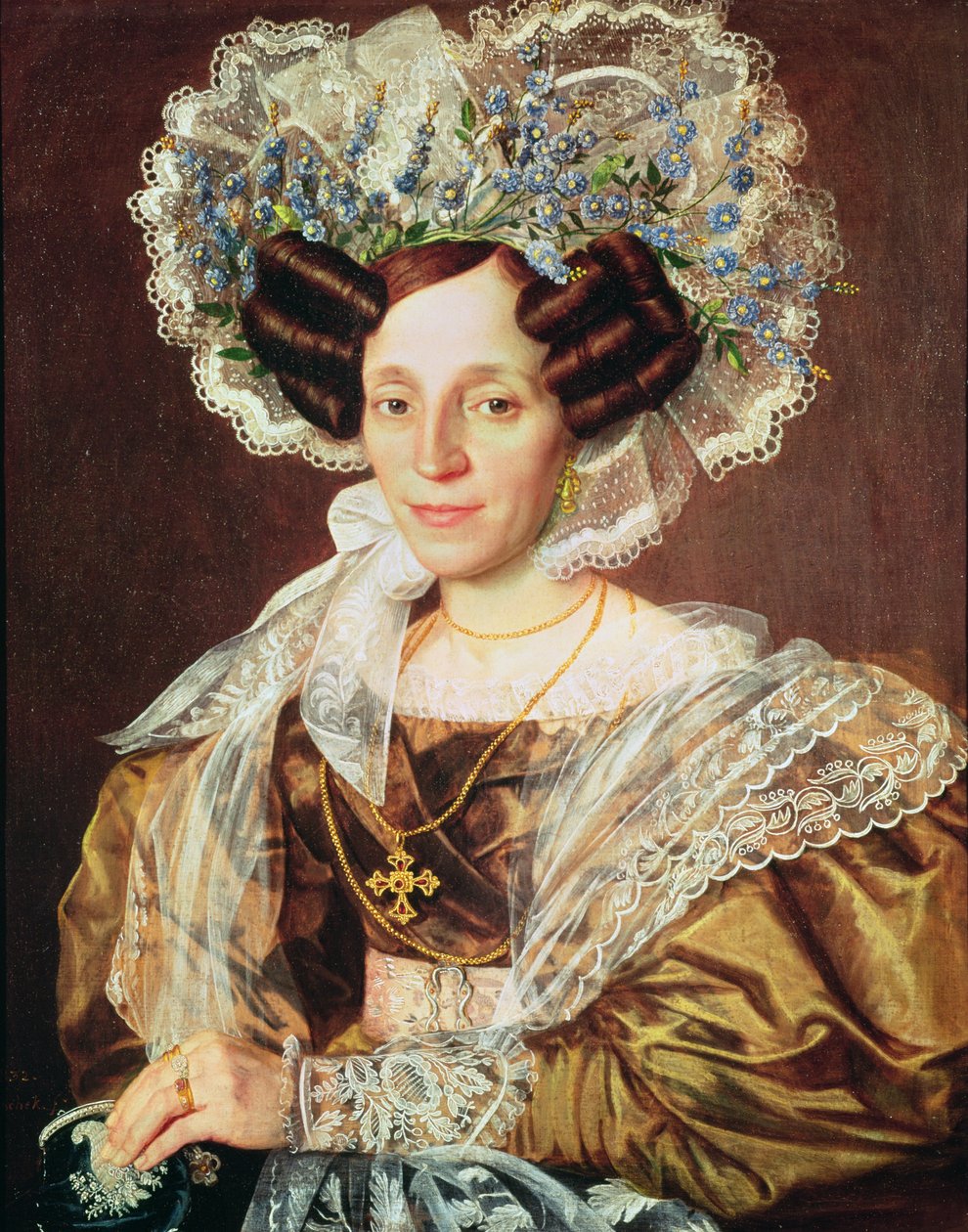 Retrato de Barbara Smetanova, mãe de Federic Smetana de Antonin Machek