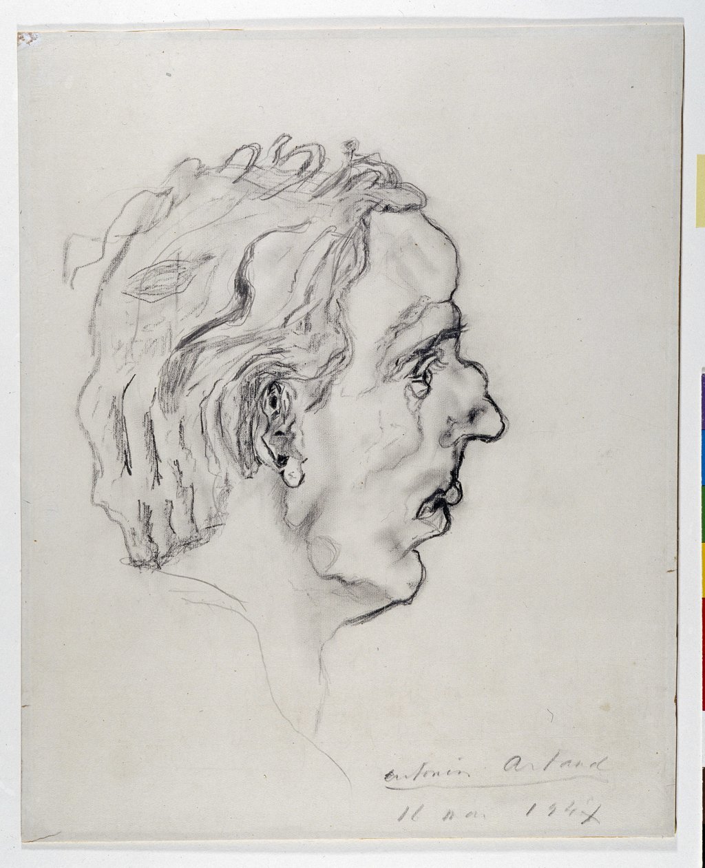 Retrato de perfil do poeta Jacques Prevel (1915-1951) - 11 de maio de Antonin Artaud