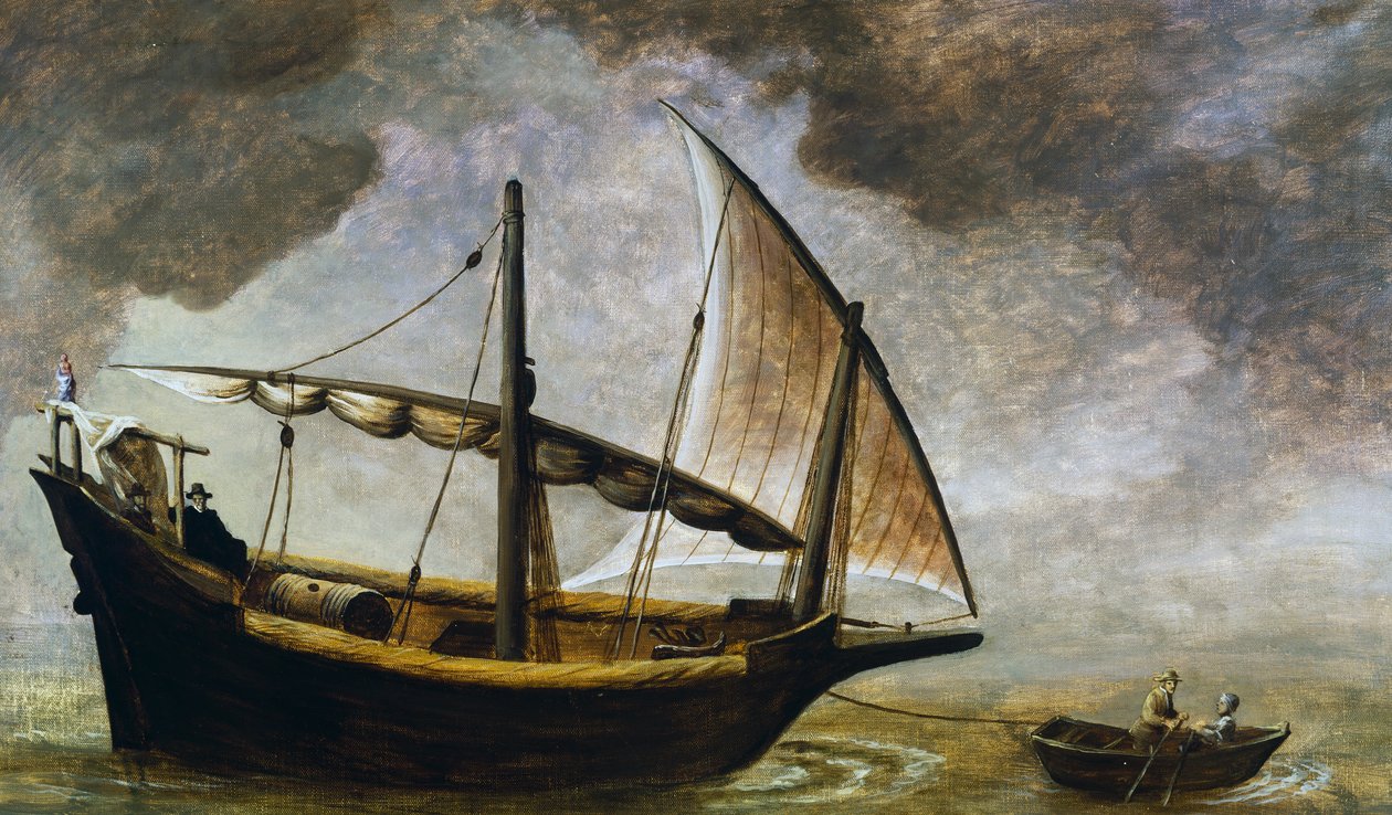 Navio de vinho genovês do século XVII, 20 (pintura) de Antonino Traverso