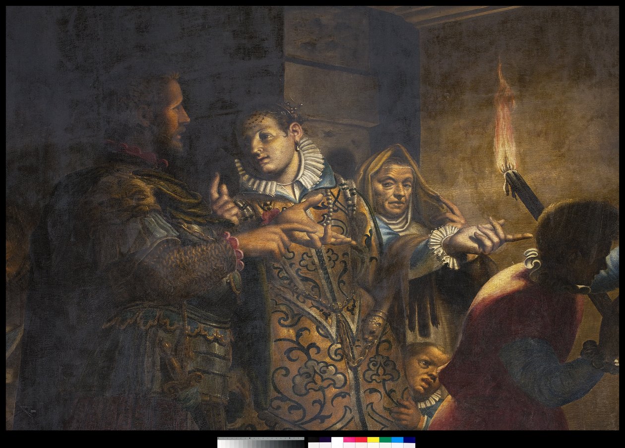 Imperatriz Faustina visitando Santa Catarina de Alexandria na Prisão de Antonio Campi