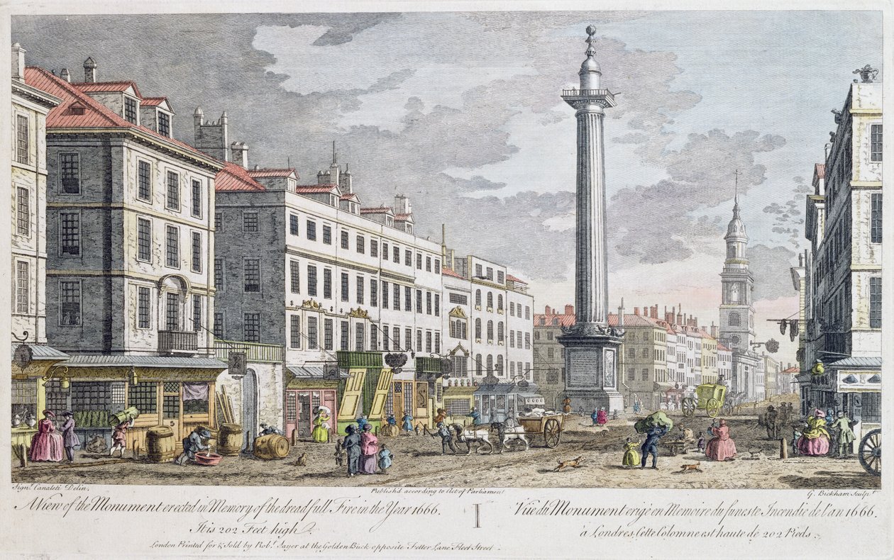 Monumento erigido em Memória do Fogo de Londres, de Giovanni Antonio Canal