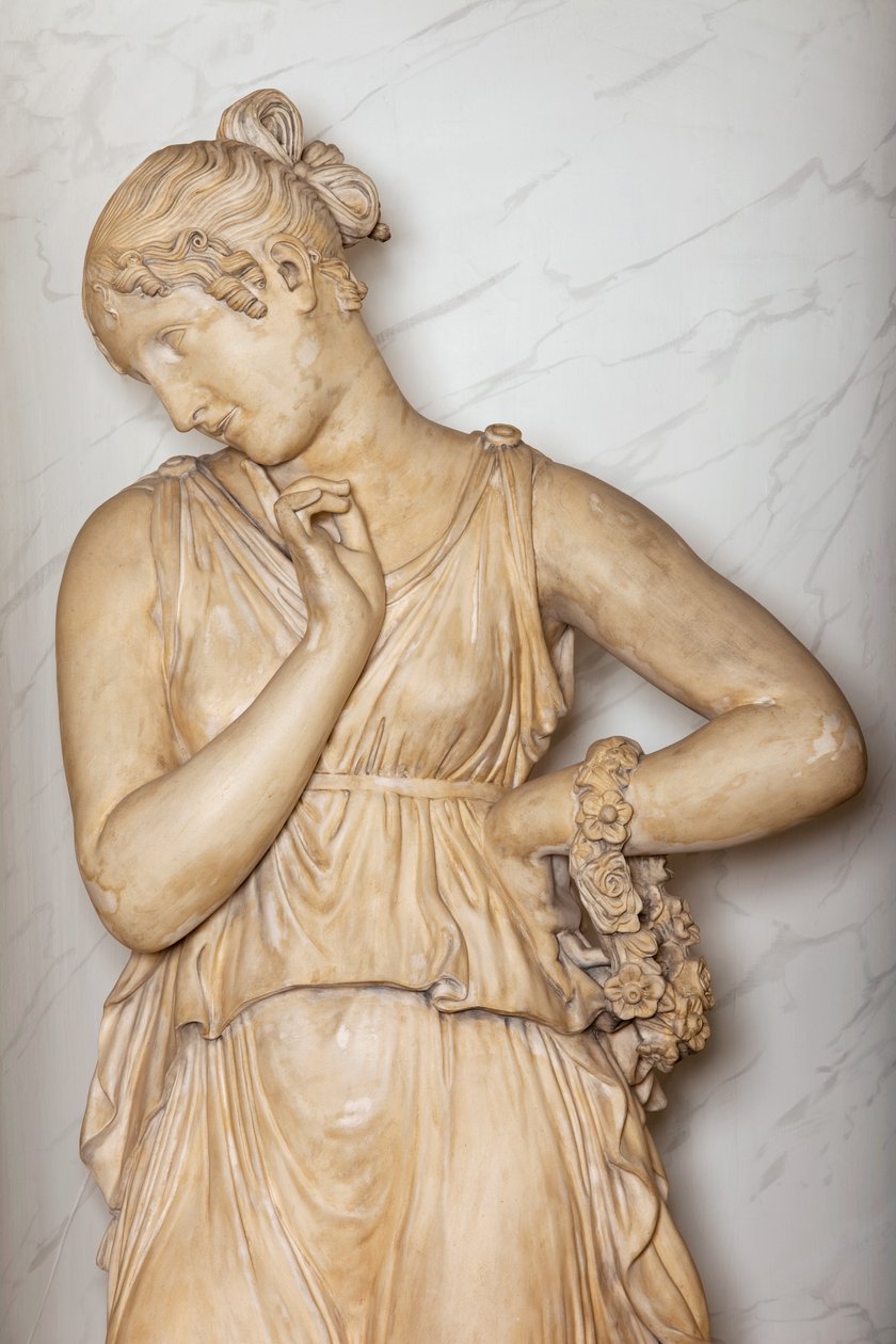 Dançarino com o dedo no queixo (gesso) (detalhe) (ver também 698750) de Antonio Canova