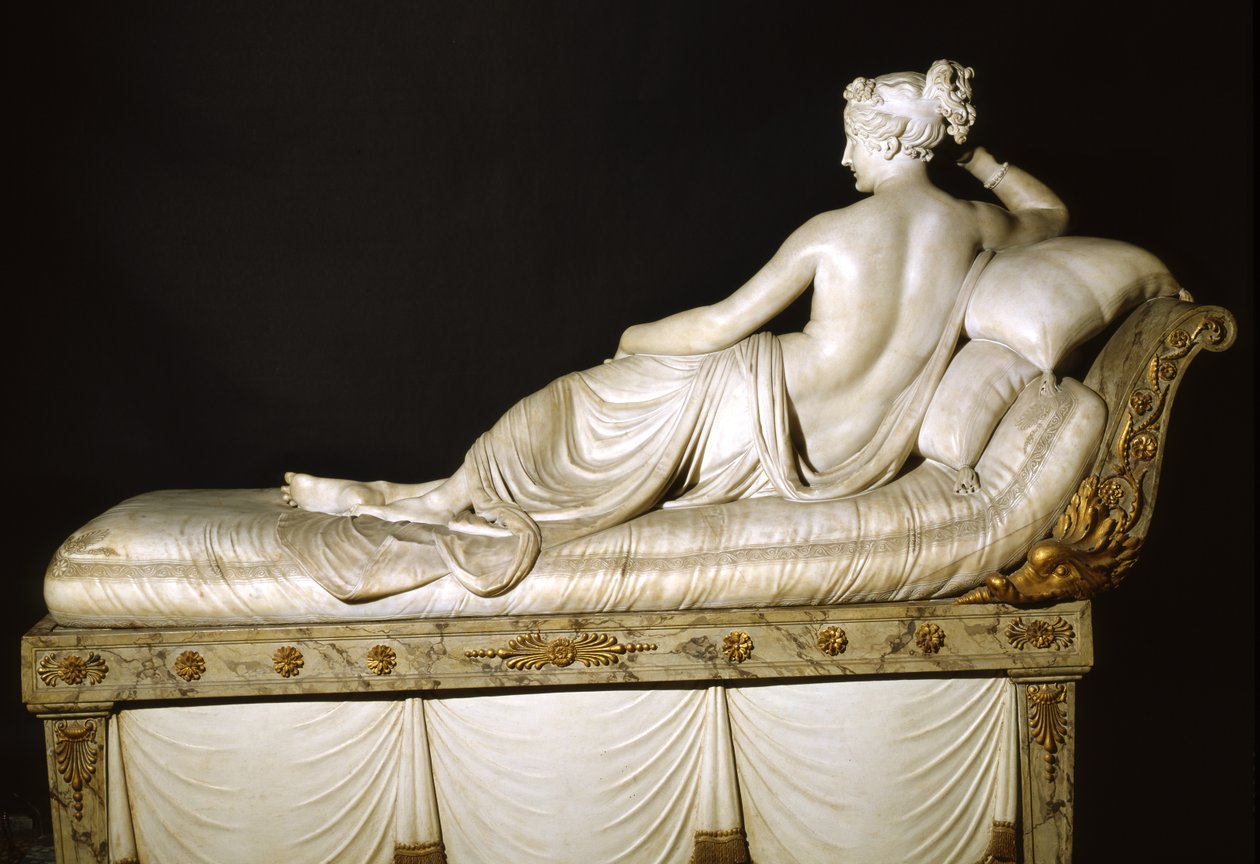 Pauline Bonaparte como Venus Triumphant, c.1805-08 (mármore) de Antonio Canova