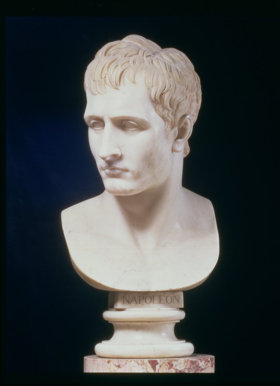 Busto de retrato de Napoleão Bonaparte (mármore) de Antonio Canova