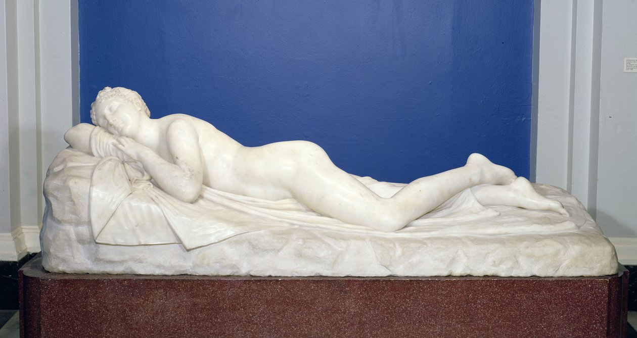 Ninfa Adormecida, c.1820-24 (mármore) de Antonio Canova
