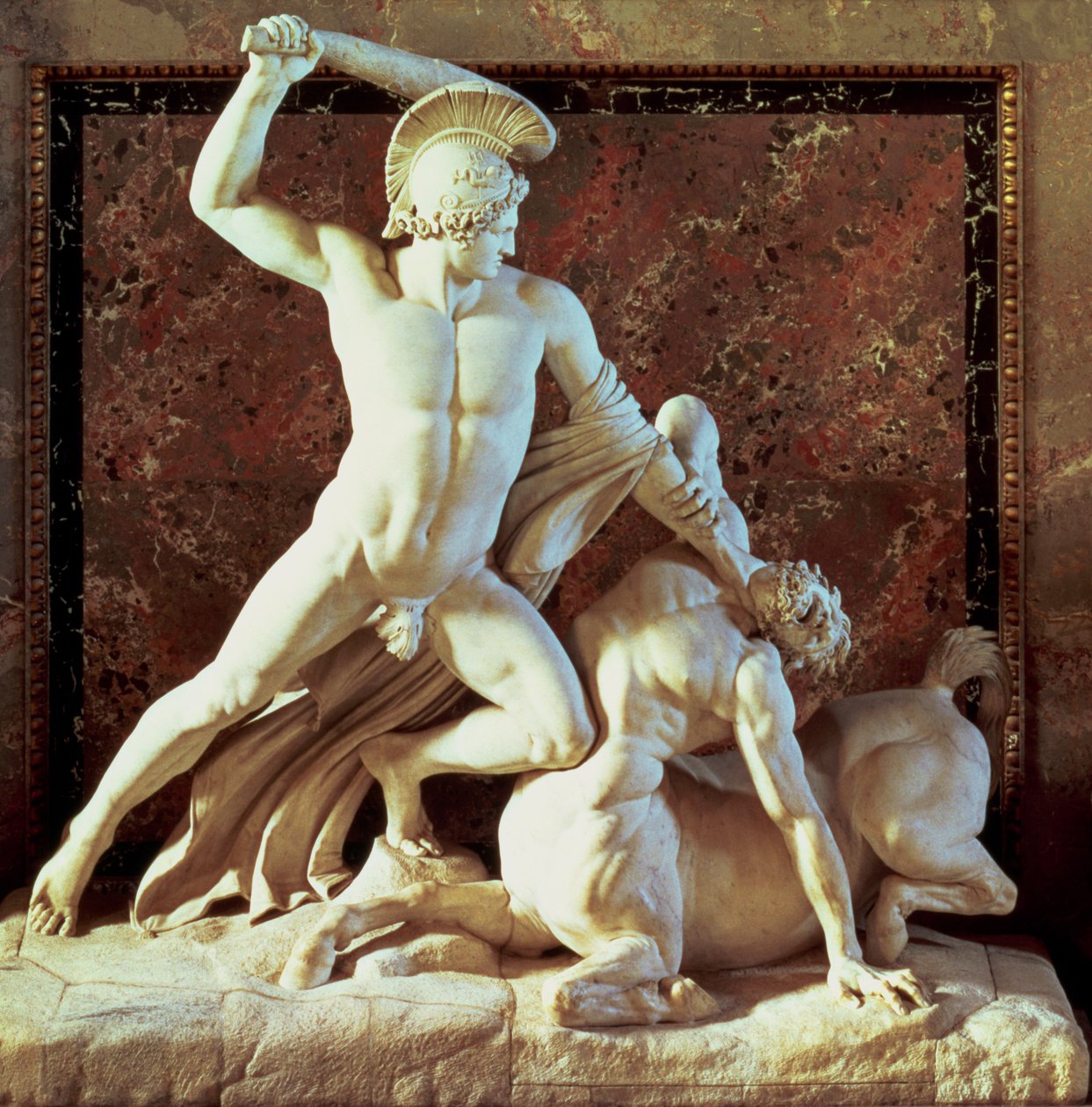 Theseus matando um centauro (mármore) de Antonio Canova