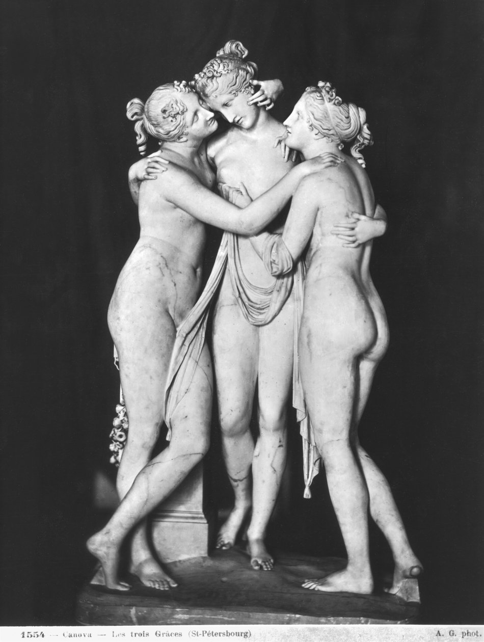 Três Graças, 1812-16 (mármore) (veja também 266965 e 266966) de Antonio Canova