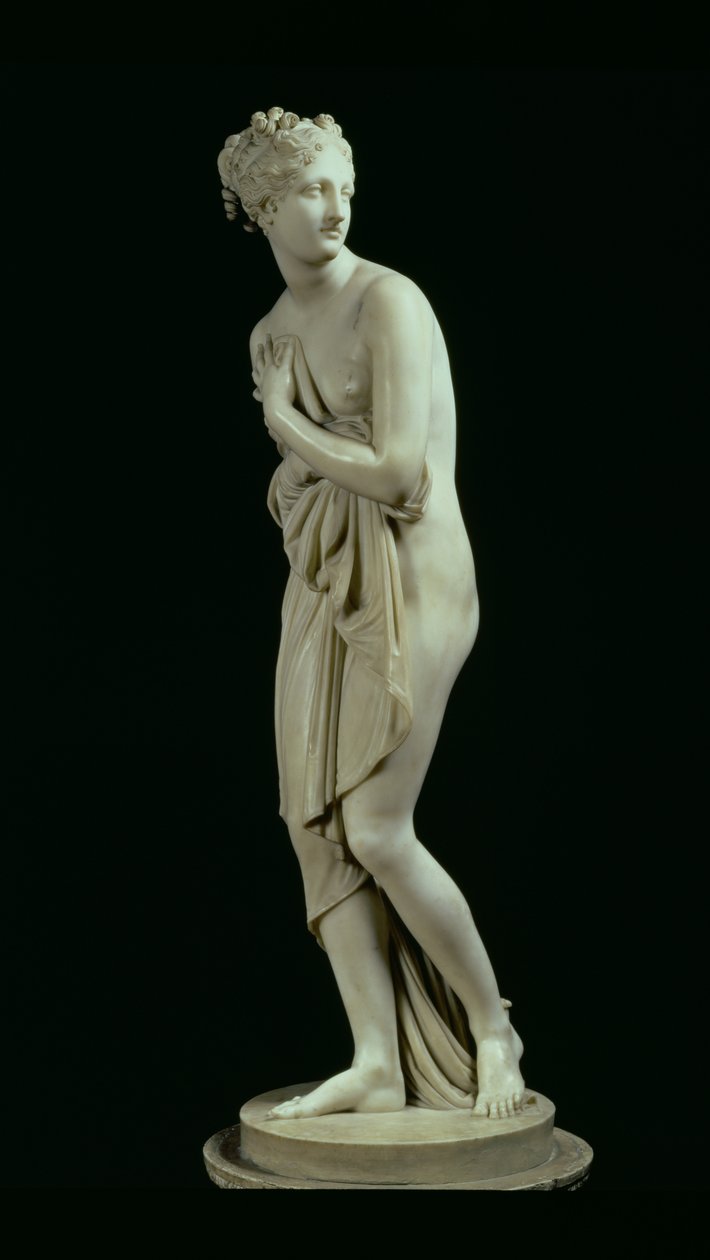 Vênus, vista lateral, 1810 (mármore) (ver também 79618) de Antonio Canova
