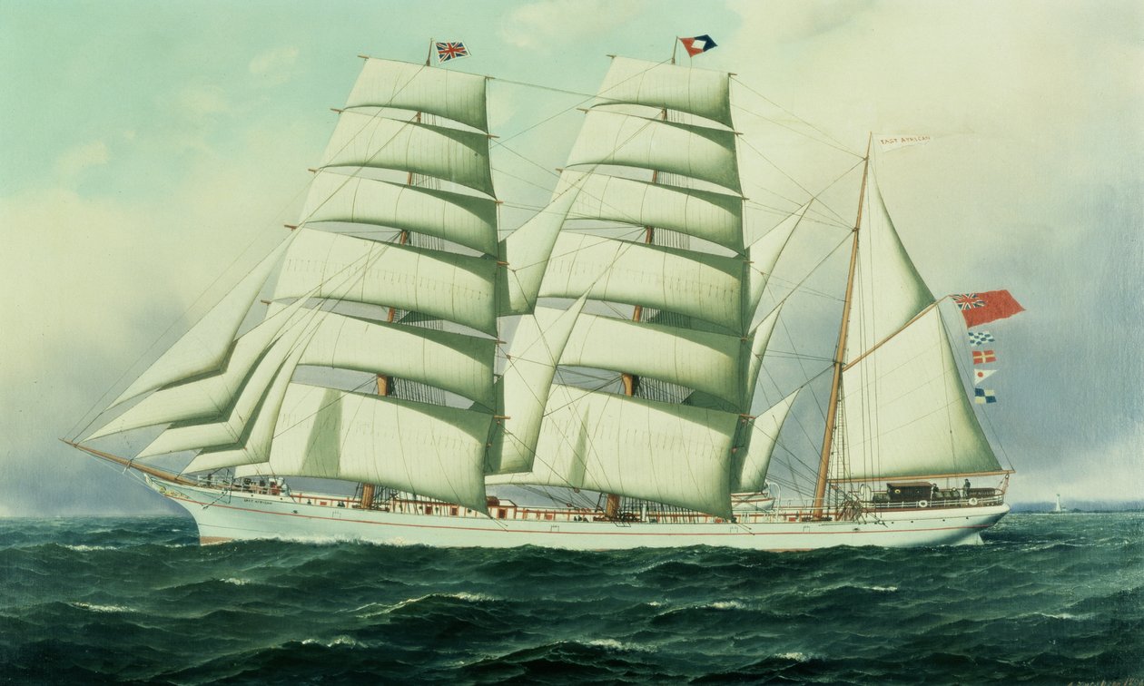 O leste africano em plena vela de Antonio Jacobsen
