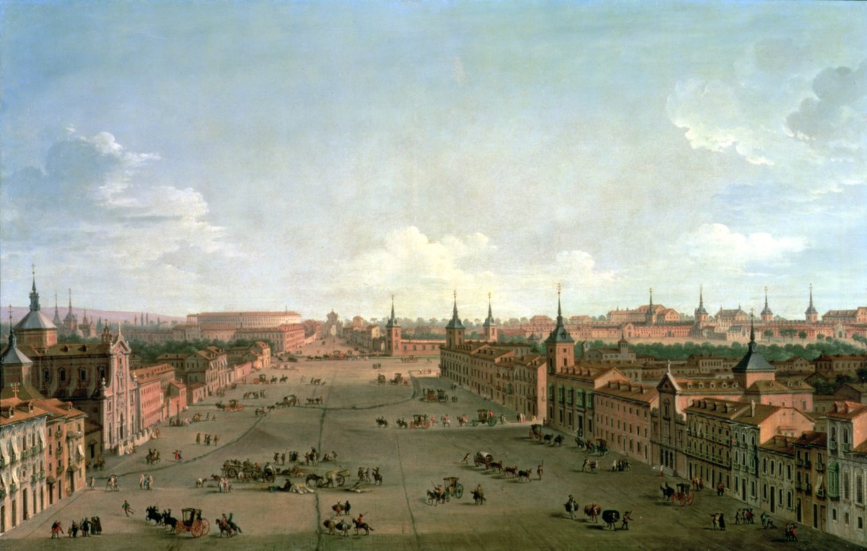 Vista da Calle de Alcala, Madri, c.1750 de Antonio Joli